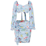 Melina Blue Garden Top