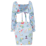 Melina Blue Garden Top