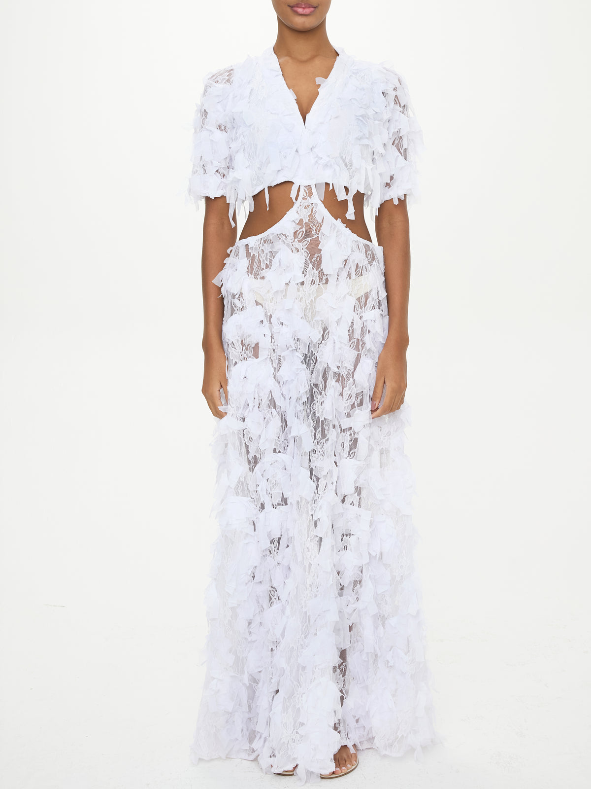 Celina Renda Branca Dress