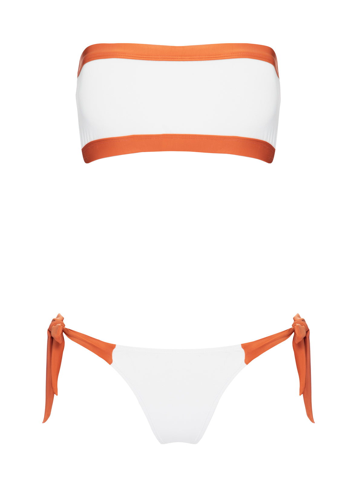 The Raika Bikini Top in Off-White/Páprica