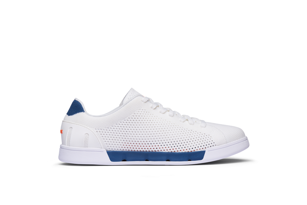 White/Ensign Blue Breeze Tennis Knit