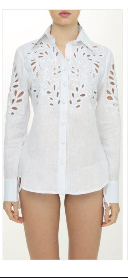 Thereza Shirt White Lace