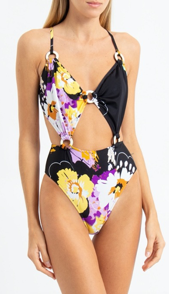 Chanel black hot sale one piece swimsuit